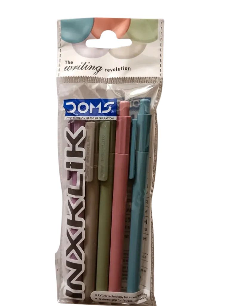 DOMS Inxklik 0.7 Ball Pen (Blue) - Pack of 5