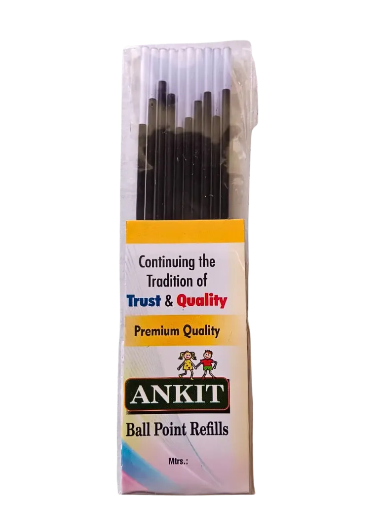 Ankit Glycer Ball Pen Refills - Blue (Pack of 10)