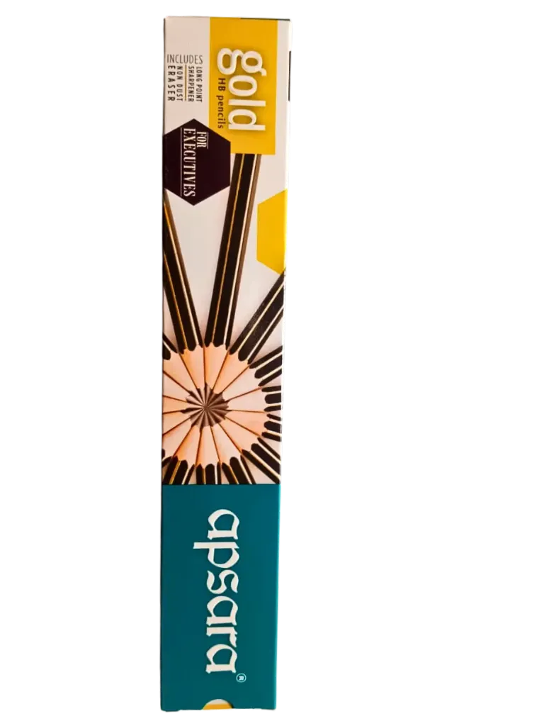 Apsara Gold Pencils – Premium Hexagonal Pencils for Beautiful Handwriting (Pack of 10)