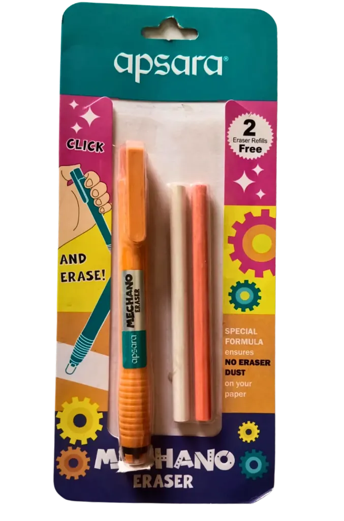 Apsara Mechano Pen-Style Eraser (With 2 Free Refills)