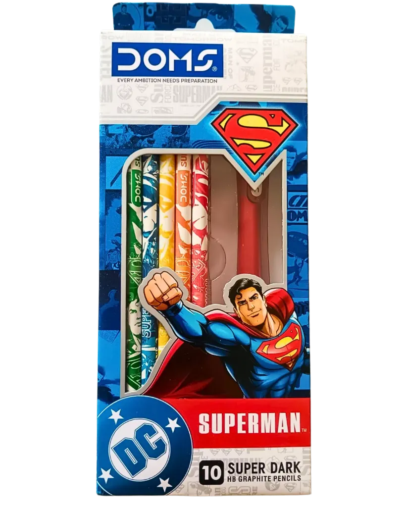 DOMS Superman HB Super Dark Pencils (Pack of 10)